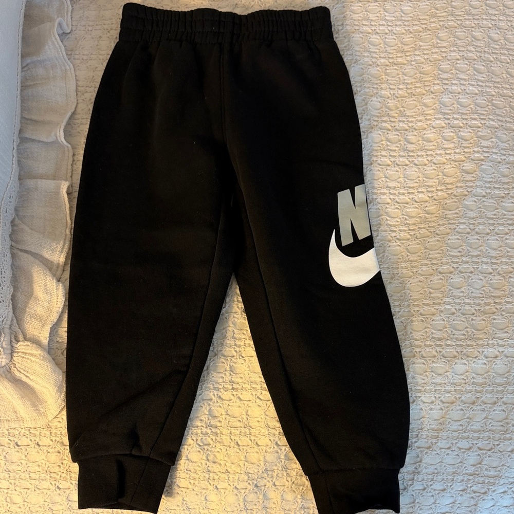 Nike Black Jogger Pants with White Swoosh